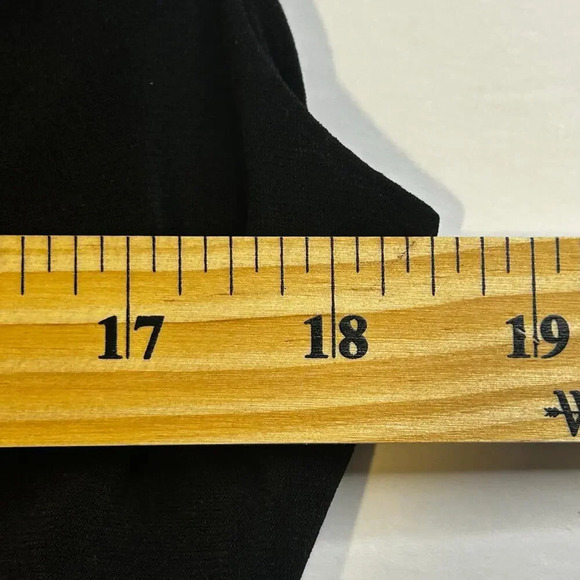 Cache black stretchy mini dress with metal ring accents size M - Picture 8 of 9